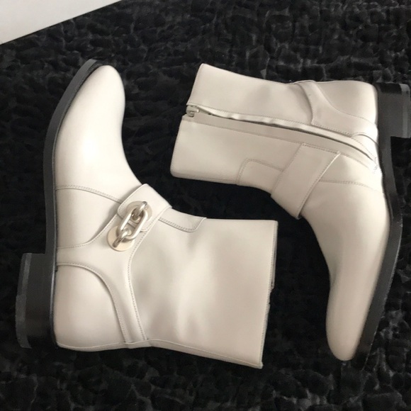 Balenciaga Cement Leather Ankle Biker Boot - Picture 6 of 8